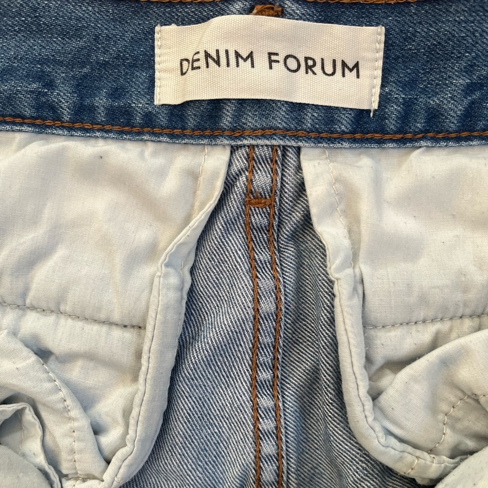 Demin Forum 90s Millie Hi-Rise Grunge Cargo Utility Medium Wash Relaxed Jeans - Picture 12 of 15